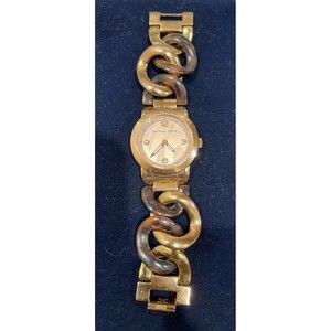 MICHAEL KORS RUNWAY TWIST ROSE GOLD TONE+ACRYLIC TORTOISE CHAIN WATCH MK-4273